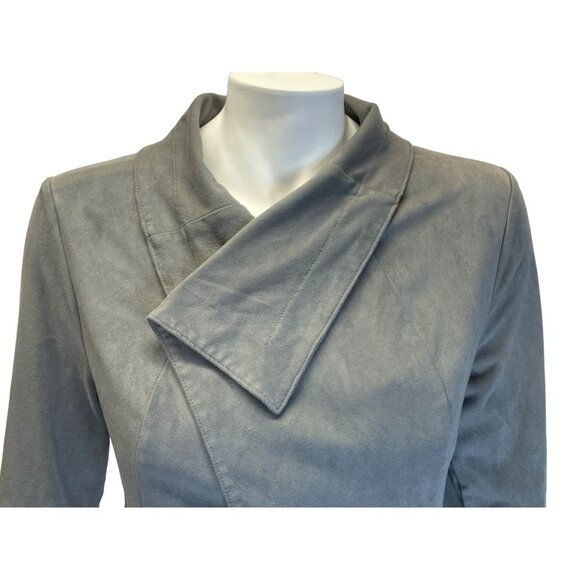 Romeo + Juliet Couture Jacket Womens Medium/Large Grey Sueded Soft Deconstructed - Picture 2 of 8